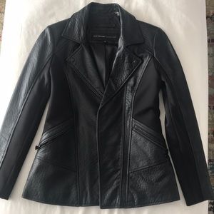 Andrew Marc New York black leather jacket